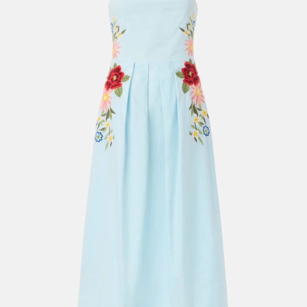 Fanm Mon Sadine Floral Embroidered Midi Dress